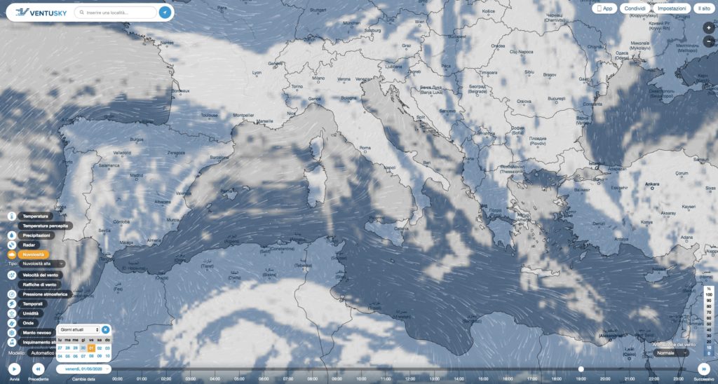 Pianificare uscita fotografica Meteo